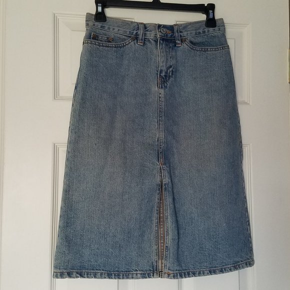 The Gap Denim Jean Front Slit Skirt - Picture 1 of 4